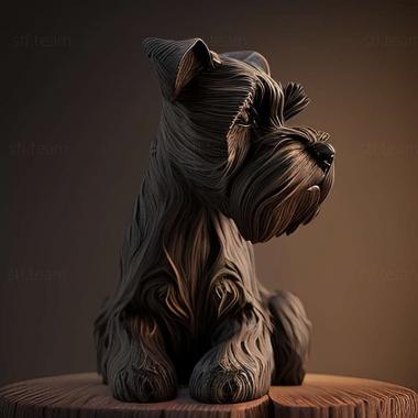 3D model Zwergschnauzer dog (STL)